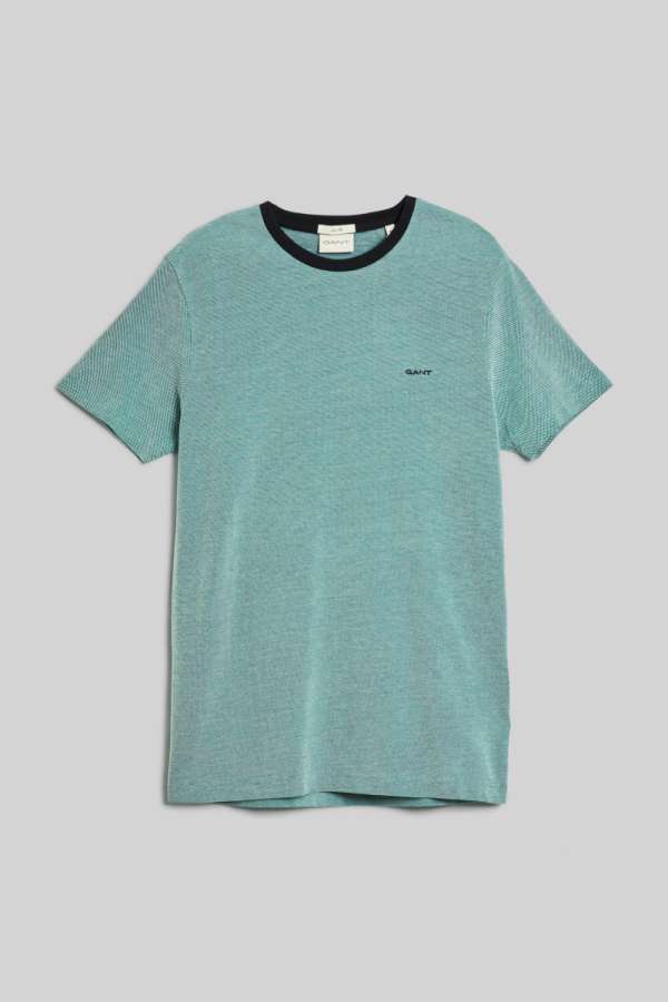 PÓLÓ GANT 4-COL OXFORD SLI SS T-SHIRT OCEAN TURQUOSIE