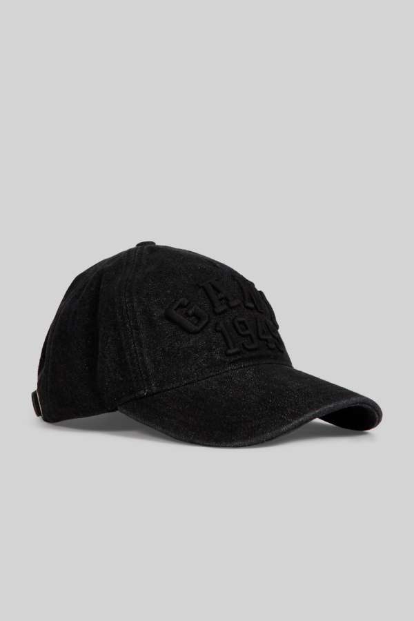 SAPKA GANT 1949 ARCH DENIM CAP BLACK