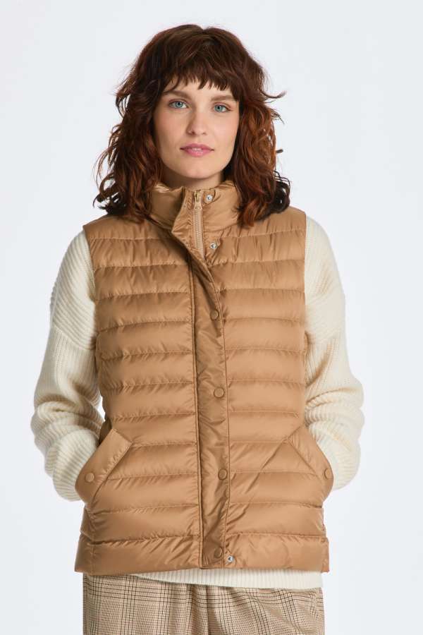 ELLÉNY GANT LIGHT DOWN VEST WAR KHAKI