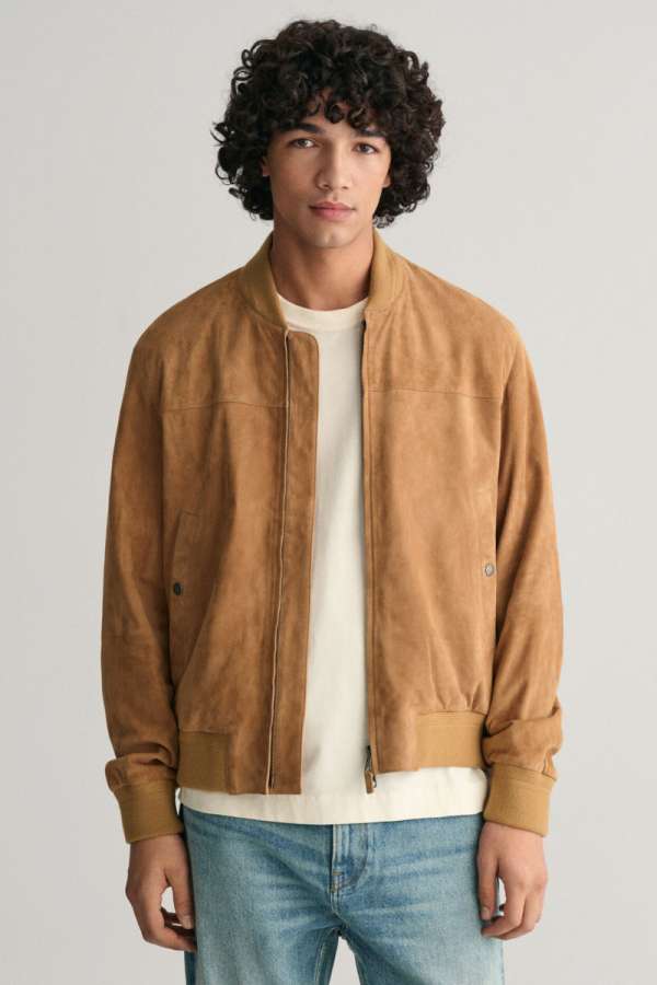 DZEKI GANT UEDE BOMBER JACKET DARK KHAKI