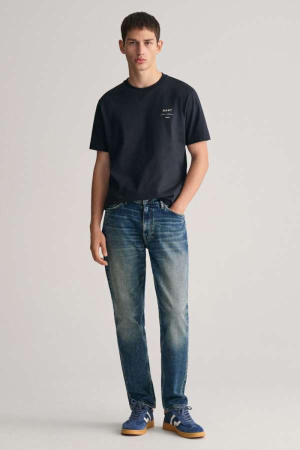 FARMER GANT SLIM VINTAGE WASH JEANS MID BLUE VINTAGE