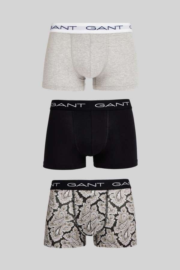 ALÓNEMŰ GANT PAILEY PRINT TRUNK 3-PACK BLACK