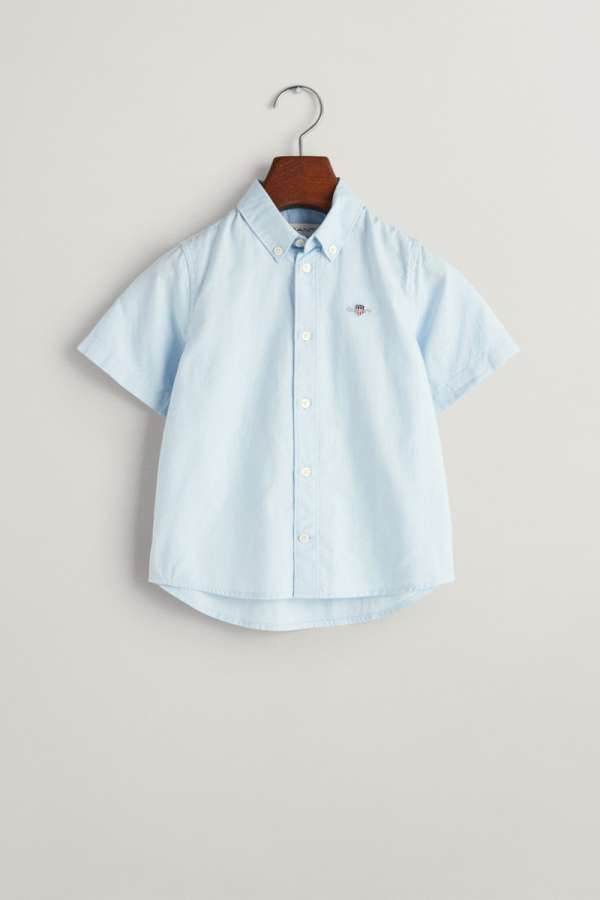 ING GANT REG SS OXFORD B.D SHIRT CAPRI BLUE