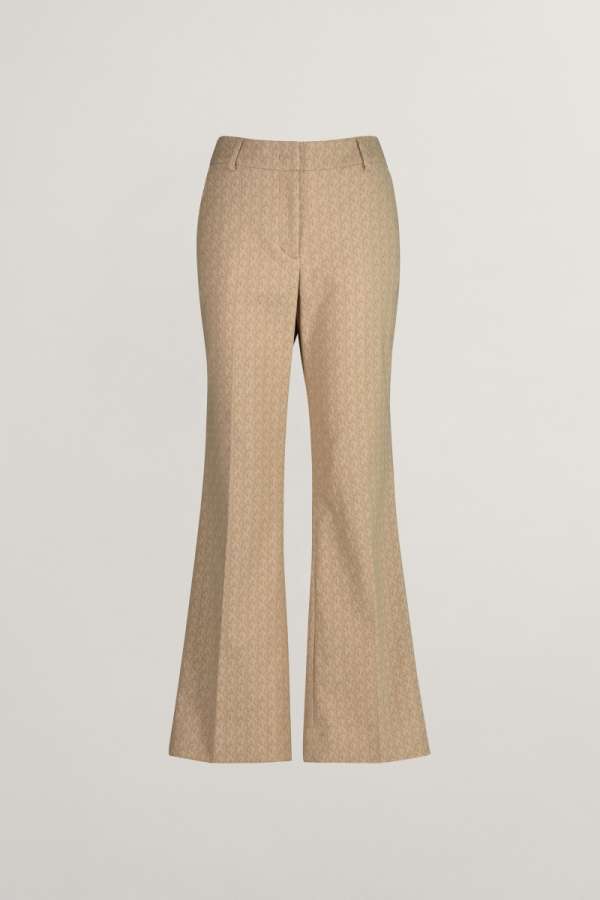 NADRÁG GANT MONOGRAM JACQUARD PANTS DARK KHAKI