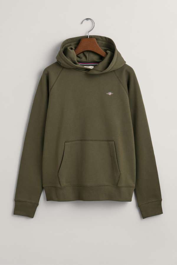 MELEGÍTŐ FELSŐ GANT SHIELD HOODIE JUNIPER GREEN