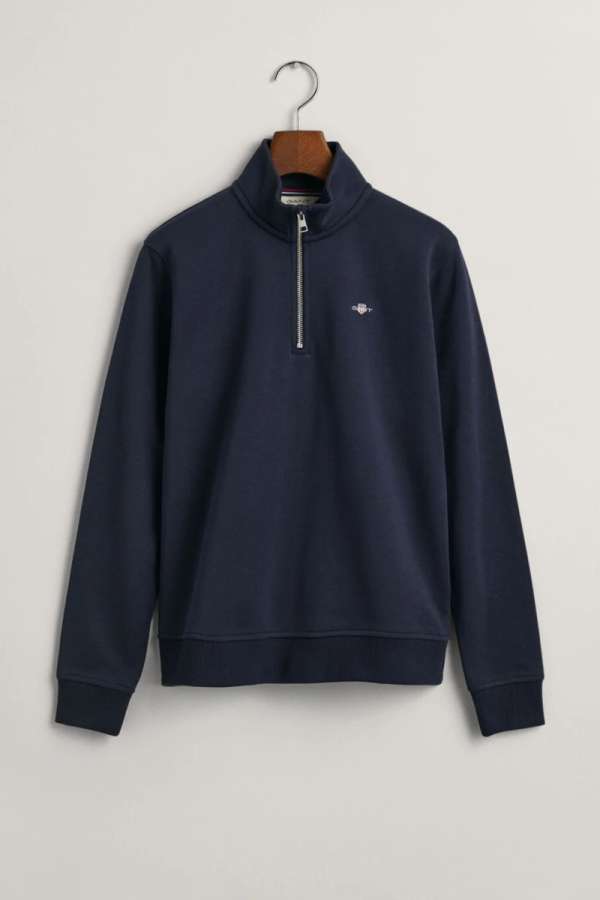 MELEGÍTŐ FELSŐ GANT SHIELD HALF ZIP SWEATSHIRT EVENING BLUE