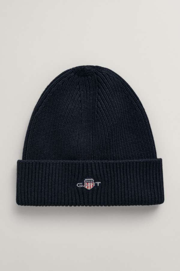 SAPKA 7-16 ÉVES GANT SHIELD COTTON BEANIE EVENING BLUE