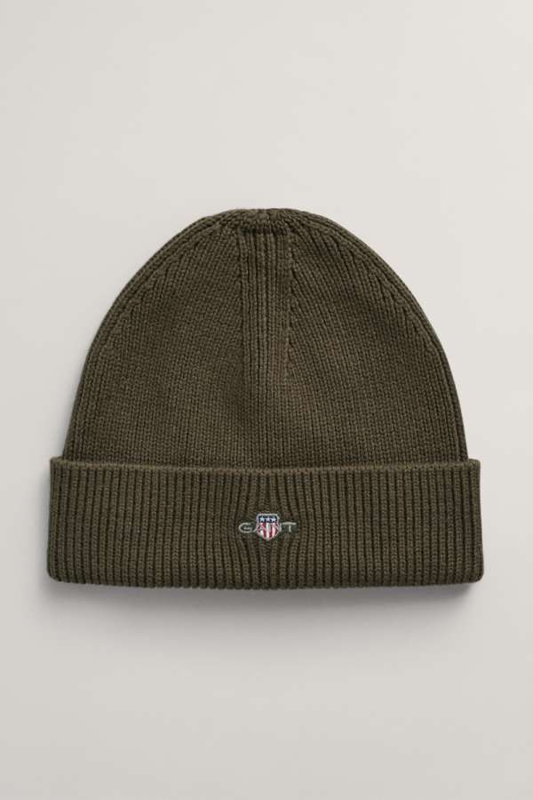 SAPKA 7-16 ÉVES GANT SHIELD COTTON BEANIE JUNIPER GREEN