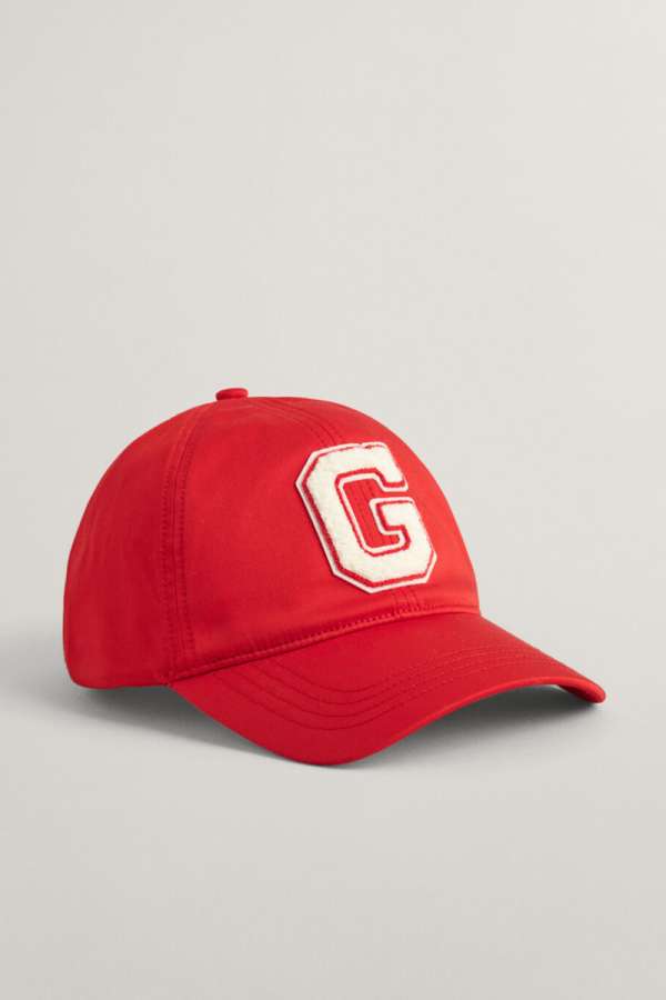 SAPKA GANT SHINY COTTON CAP BRIGHT RED