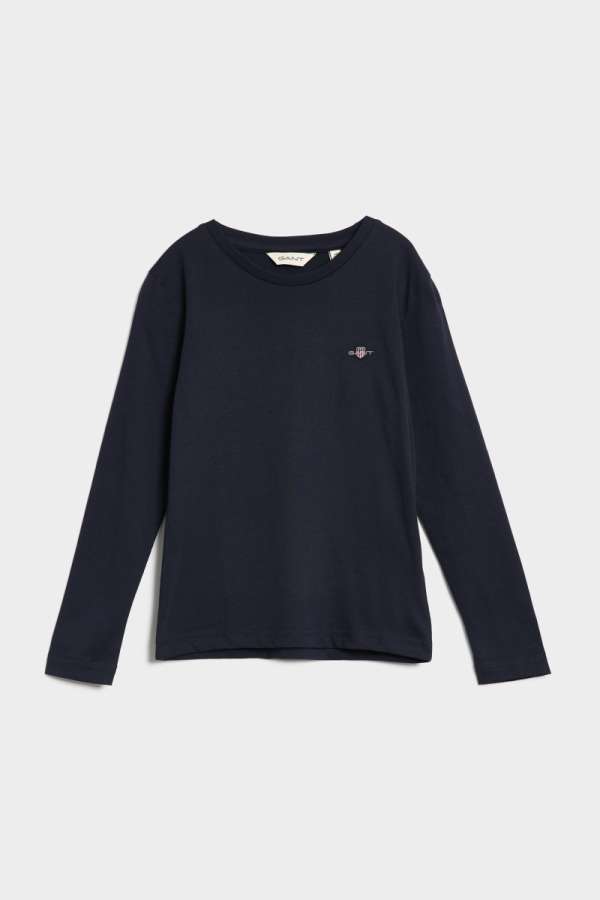 PÓLÓ GANT SHIELD LS T-SHIRT EVENING BLUE