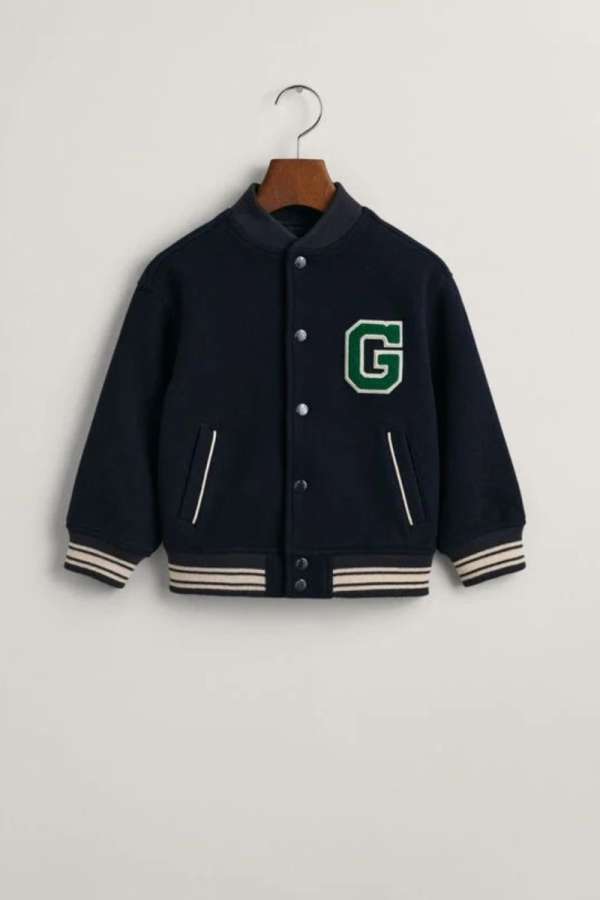 DZSEKI GANT WOOL VARSITY JACKET EVENING BLUE