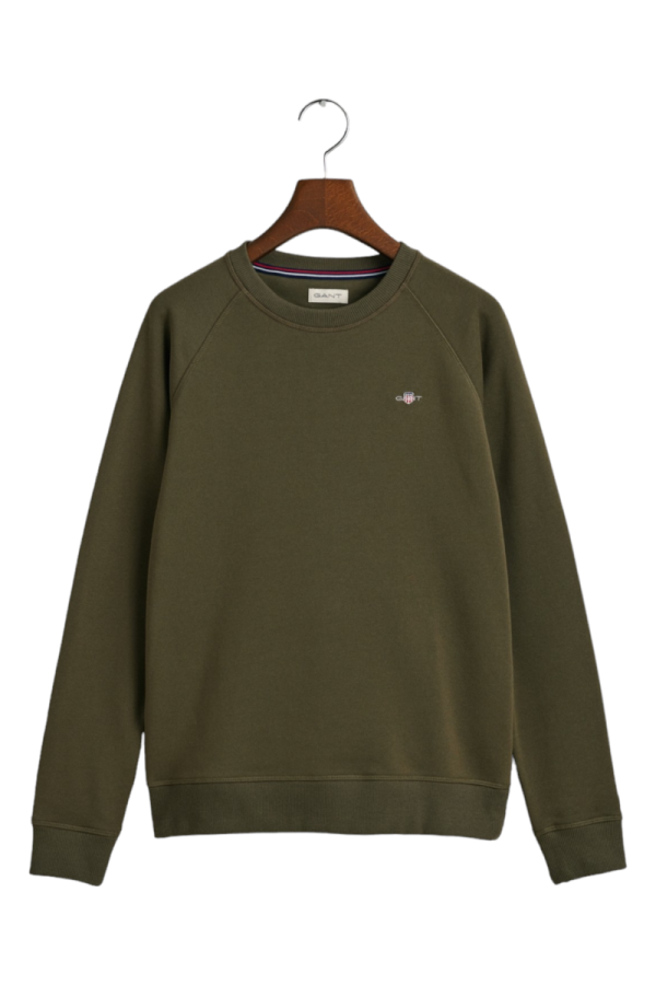 MELEGÍTŐ FELSŐ GANT SHIELD C-NECK JUNIPER GREEN