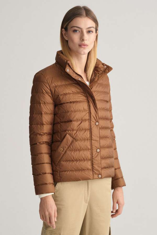 DZSEKI GANT LIGHT DOWN JACKET CACAO