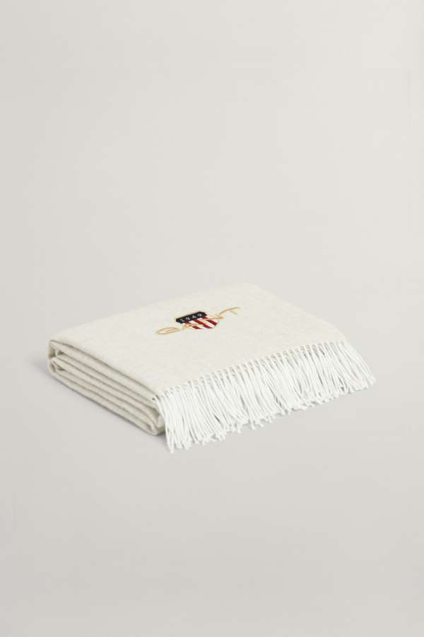 TAKARÓ GANT ARCHIVE SHIELD THROW 130X180 PUTTY