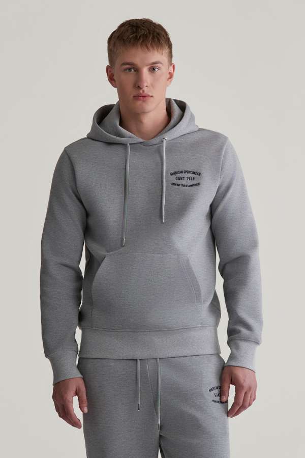 ELEGÍTŐ FELSŐ GANT SALL GRAPHIC SWEAT HOODIE GREY ELANGE