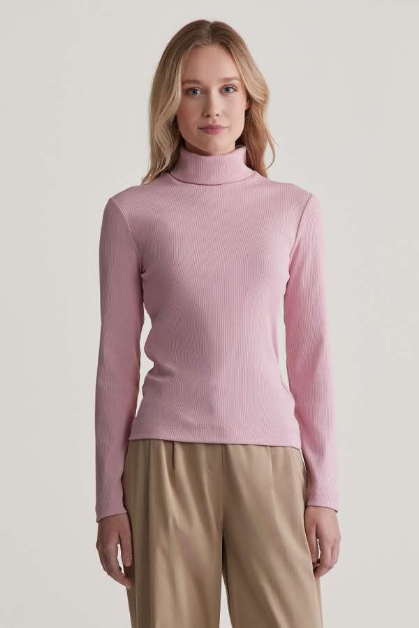 GARBÓ GANT LIM RIB TURTLENECK DUTY PINK