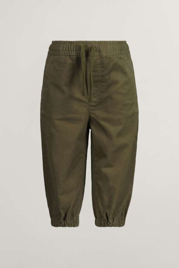 NADRÁG GANT PULL ON PANTS JUNIPER GREEN
