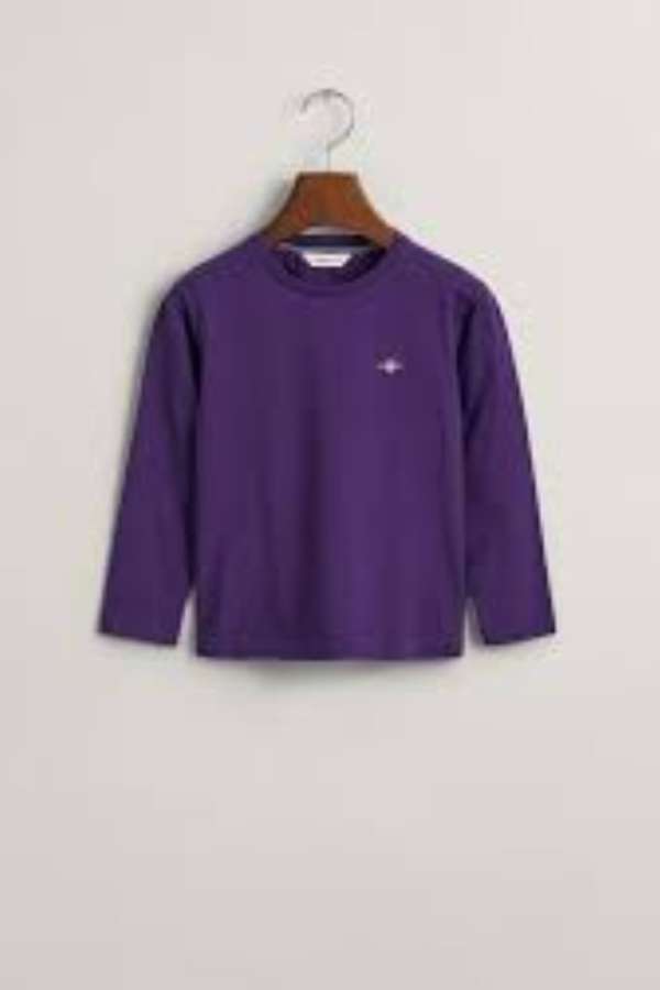 PÓLÓ GANT SHIELD LS T-SHIRT PANSY PURPLE