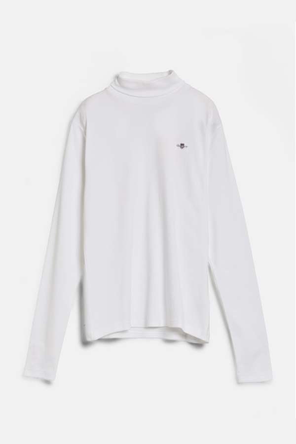 PÓLÓ GANT SHIELD LS TURTLENECK WHITE