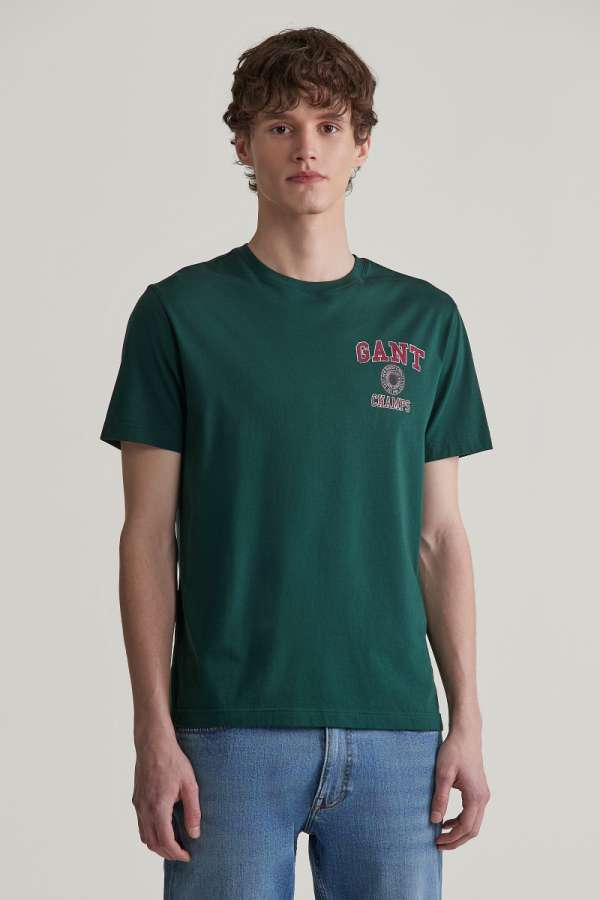 PÓLÓ GANT CRET GRAPHIC THIRT TARTAN GREEN