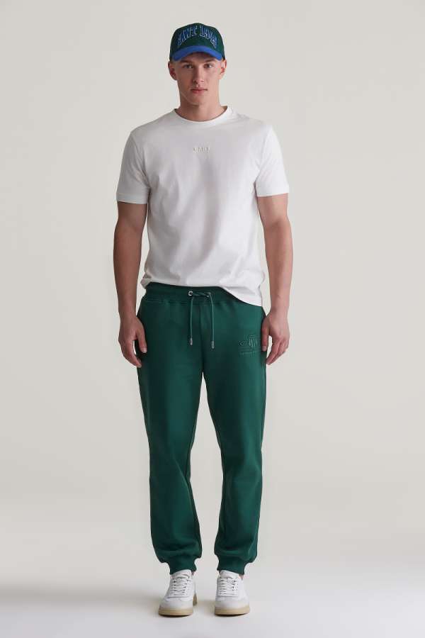 TRÉNINGNADRÁG GANT REG TONAL SHIELD SWEATPANTS TARTAN GREEN
