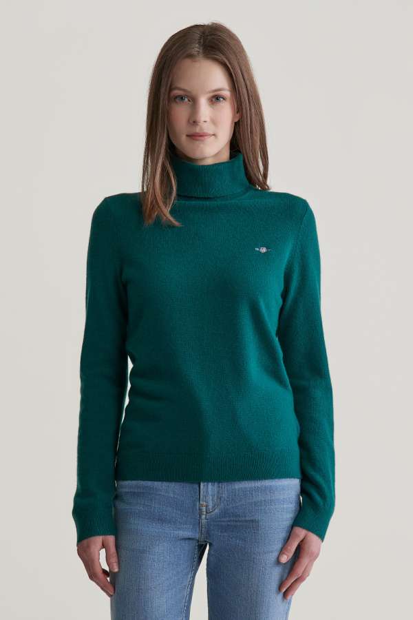 GARBÓ GANT EXTRAFINE LAMBSWOOL ROLLNECK DEEP FOREST