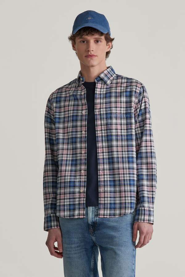 ING GANT REG ARCHIVE OXFORD CHECK SHIRT DUSTY PINK
