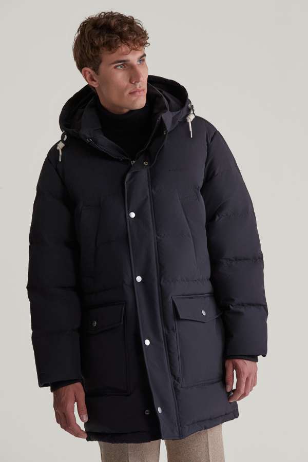 DZSEKI GANT HEAVY DOWN MID ENGTH JACKET EBONY BACK