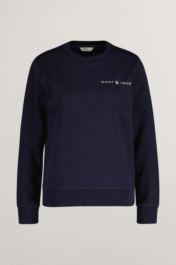 MELEGÍTŐ FELSŐ GANT REG PRINTED GRAPHIC C-NECK EVENING BLUE