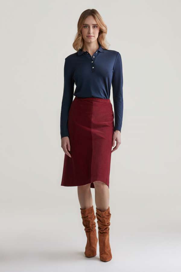 SZOKNYA GANT CORD SKIRT PLUMPED RED