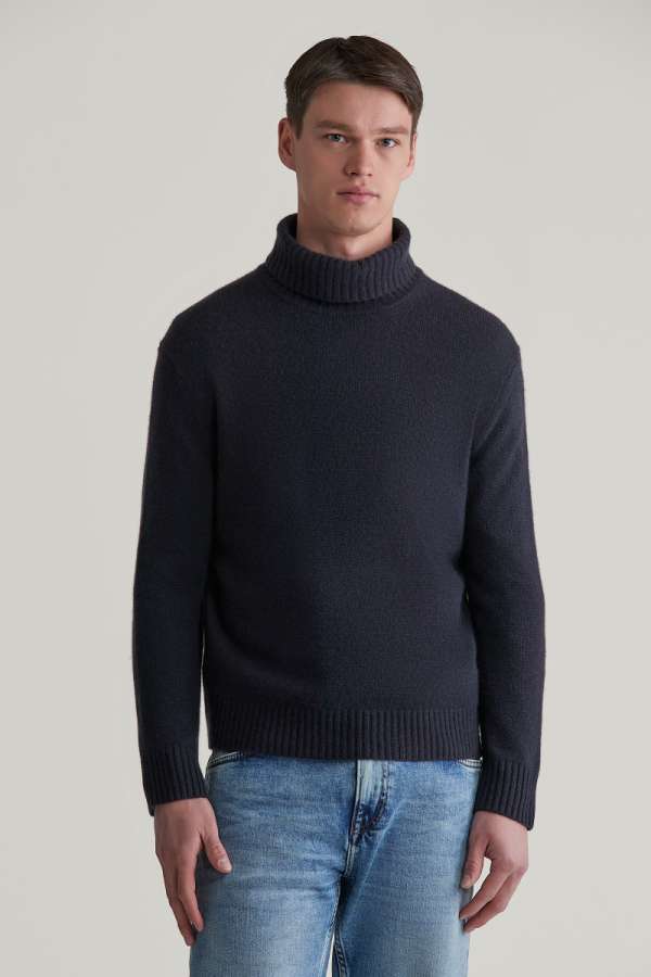 GARBÓ GANT CAHMERE TURTLENECK EVENING BLUE