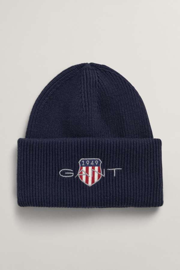 SAPKA GANT ARCHIVE SHIELD COTTON BEANIE MARINE