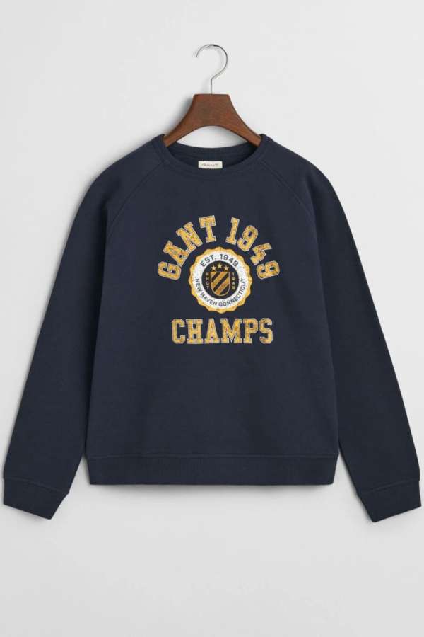 MELEGÍTŐ FELSŐ GANT 1949 RAGLAN C-NECK EVENING BLUE