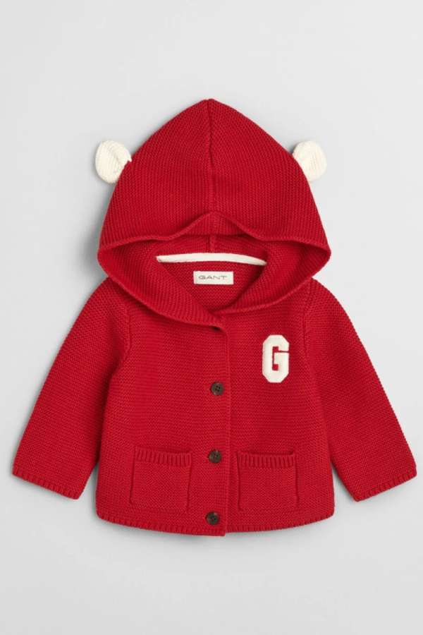 KARDIGÁN GANT KNITTED CARDIGAN RUBY RED