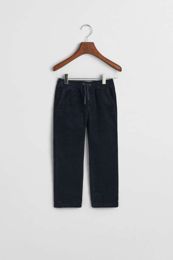 NADRÁG GANT CORD PULL ON PANTS EVENING BLUE