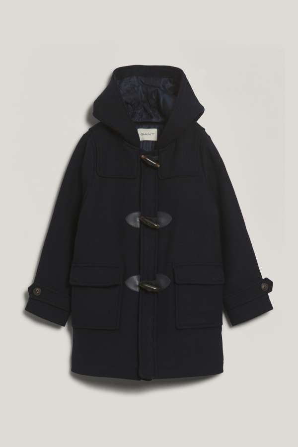 KABÁT GANT WOOL DUFFEL EVENING BLUE