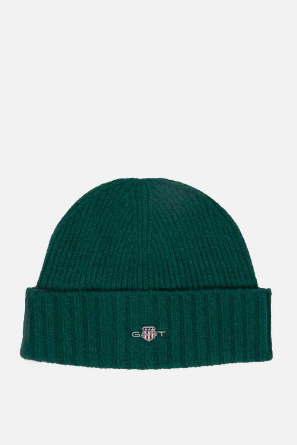 SAPKA 7-16 ÉVES GANT SHIELD WOOL BEANIE DEEP FOREST