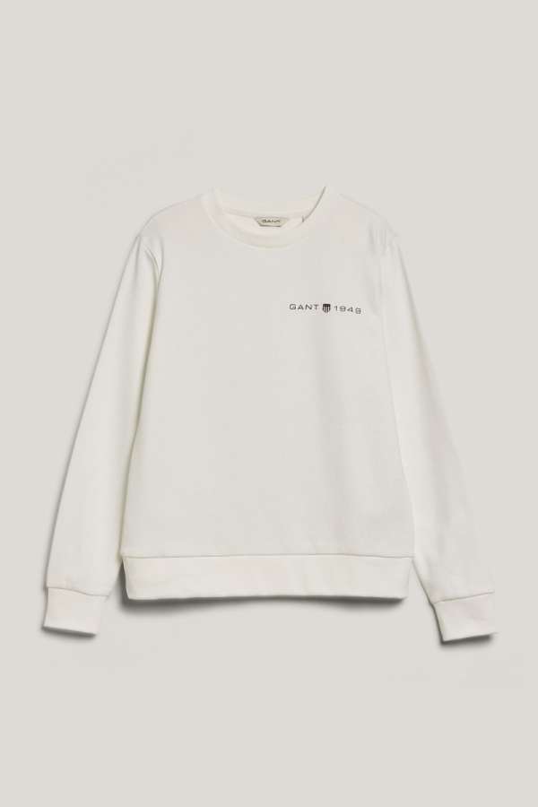 MELEGÍTŐ FELSŐ GANT REG PRINTED GRAPHIC C-NECK EGGSHELL