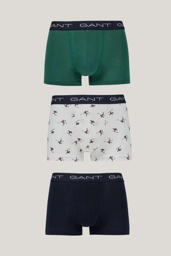 ALSÓNEMŰ GANT SKIER PRINT TRUNK 3-PACK GB WHITE