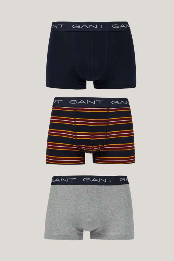 ALSÓNEMŰ GANT RUGGER STRIPE TRUNK 3-PACK GB EVENING BLUE