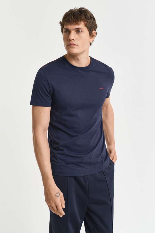PÓLÓ GANT CONTRAT LOGO  T-HIRT EVENING BLUE