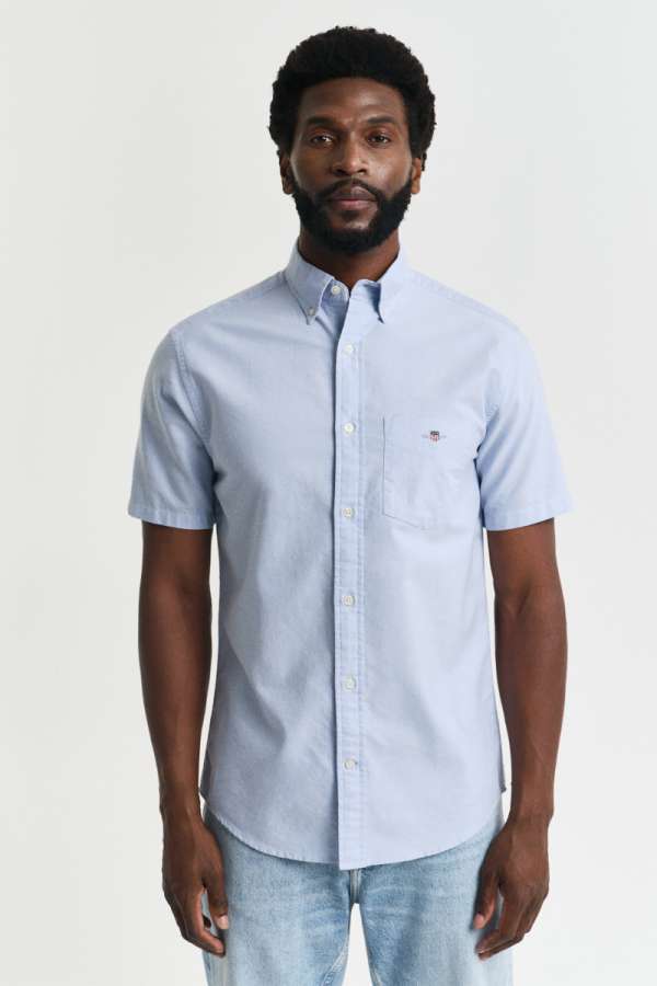ING GANT REG CLASSIC OXFORD SS SHIRT LIGHT BLUE