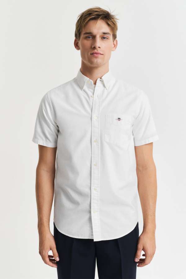 ING GANT REG CLASSIC OXFORD SS SHIRT WHITE