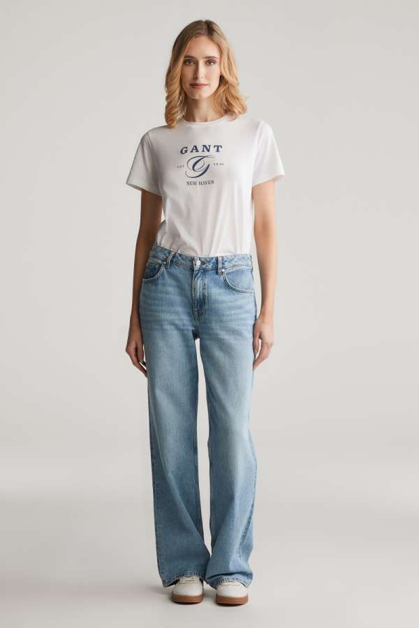 FARMER GANT REL STRAIGHT JEANS SEMI LIGHT BLUE BROKEN IN