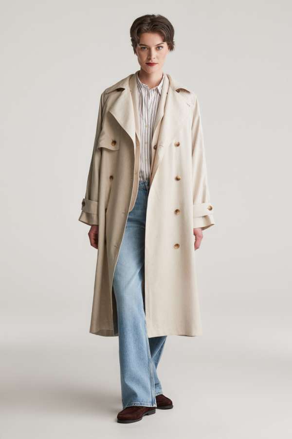 KABÁT GANT REL TRENCH COAT SOFT OAT