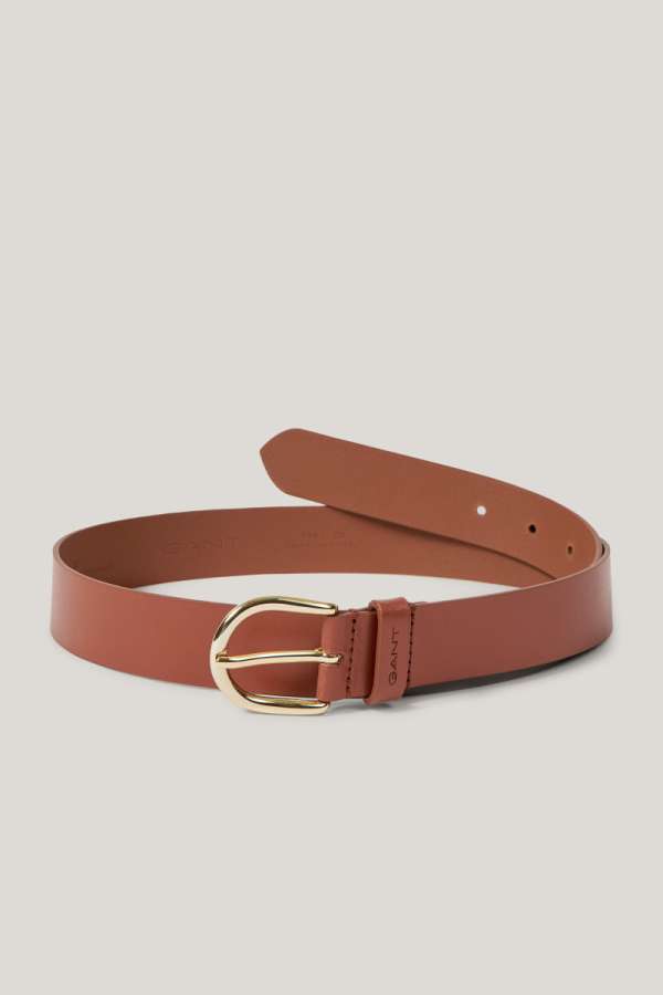 ÖV GANT LEATHER BELT SUGAR ALMOND