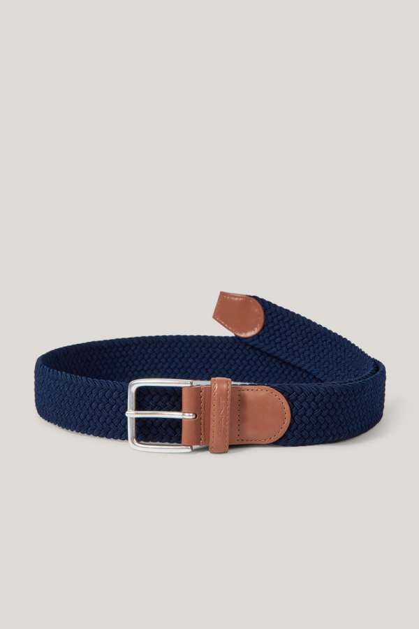ÖV GANT ELASTIC BRAIDED BELT EVENING BLUE