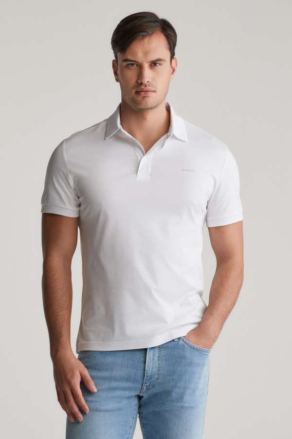 PÓLÓ GANT ERCERISED SS POLO WHITE