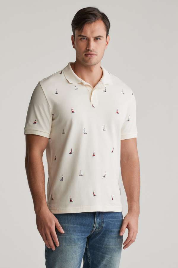 PÓLÓ GANT EBROIDERED GRAPHIC POLO CREA