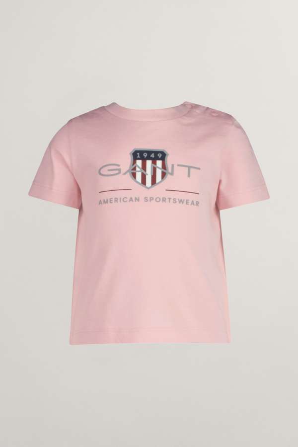 PÓLÓ GANT ARCHIVE SHIELD SS T-SHIRT BLUSHING PINK